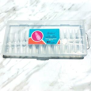 Almond Nail Tips Matte Medium Almond Full Cover  Gel False Nails Tips 204 Pcs